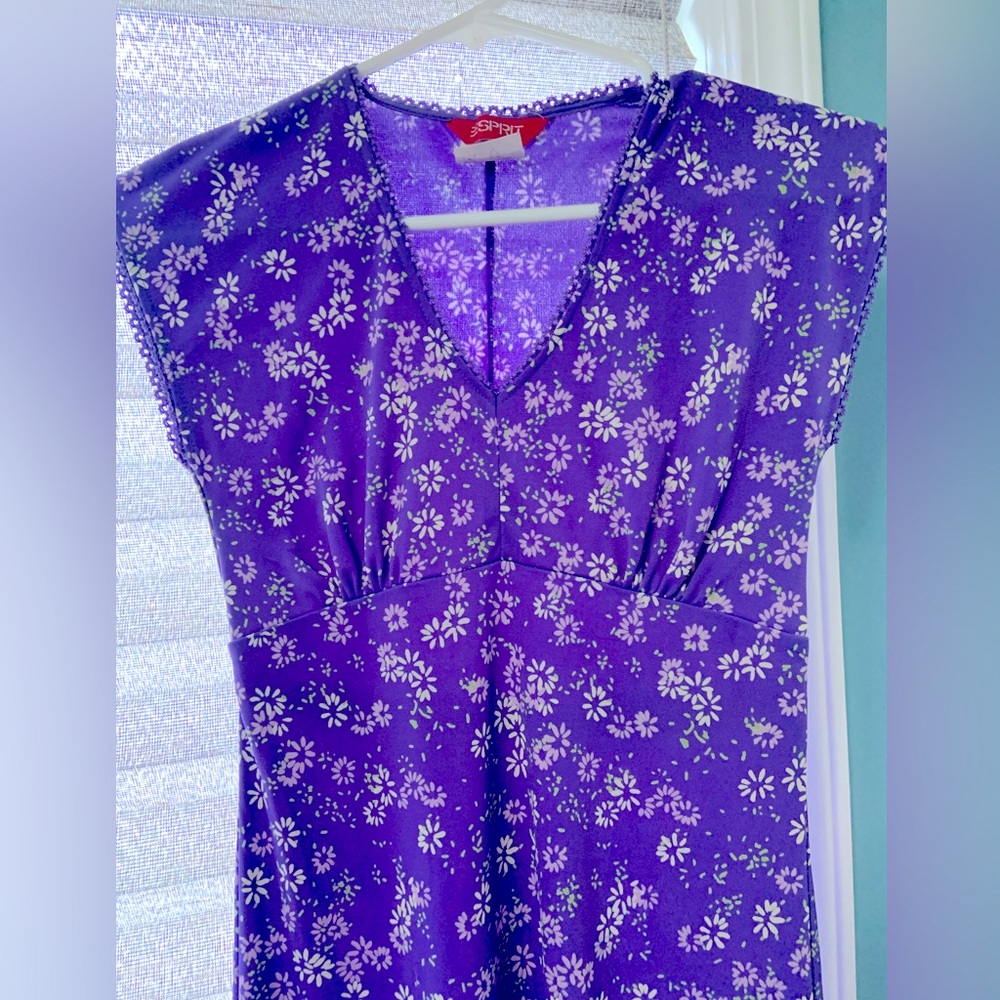 Y2K Esprit asymmetrical floral dress. Size extra small.